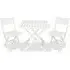Kinston 3-Piece Folding Bistro Set - White, Plastic