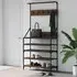 Kinston Clothes Rack with Shoe Storage - Brown Oak