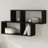 Kinston Wall Shelf with 4 Shelves - Black, Engineered Wood