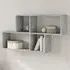 Kinston Wall Shelf with 4 Shelves - Grey, Engineered Wood