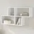 Kinston Wall Shelf with 4 Shelves - White, Engineered Wood