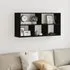 Kinston Wall Shelf with 5 Shelves - Black, Engineered Wood