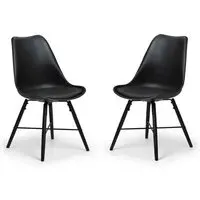 Kintar Dining Chairs in Pair - Black, Polypropylene alternate view
