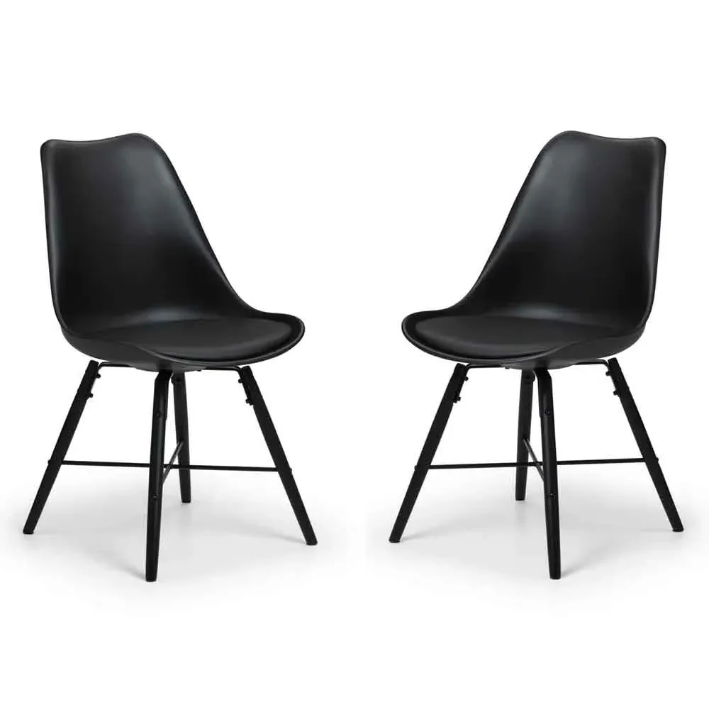 Kintar Dining Chairs in Pair - Black, Polypropylene product