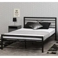 Kira Metal Double Bed Frame - Black