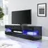 Kirsten High Gloss TV Stand with LED Lighting - Black