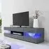 Kirsten High Gloss TV Stand with LED Lighting - Grey