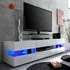 Kirsten High Gloss TV Stand with LED Lighting - White