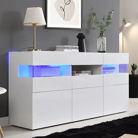 Kirsten Sideboard with LED Lighting - White