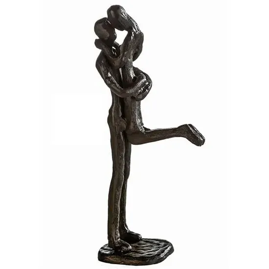 Kissing Iron Design Sculpture - Burnished Bronze
