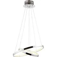 Kline 2 Ring Ceiling Pendant Light - Polished Chrome
