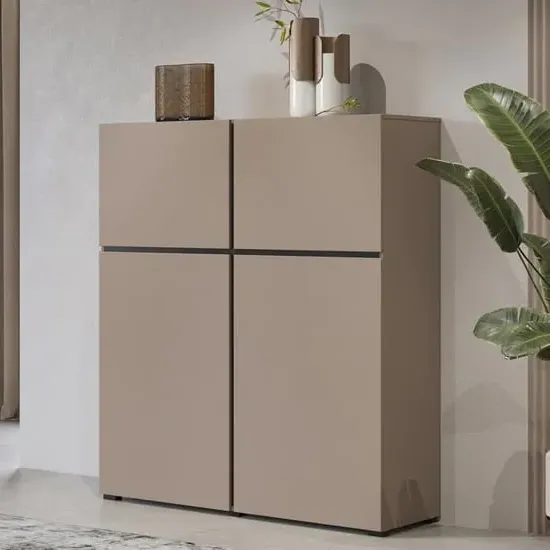 Kodak 4-Door Highboard - Congo, Laminated Board