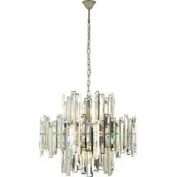 Kodak Large Crystal Chandelier Ceiling Light - Silver