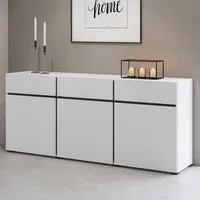 Kodak Sideboard with 3 Doors 3 Drawers - White