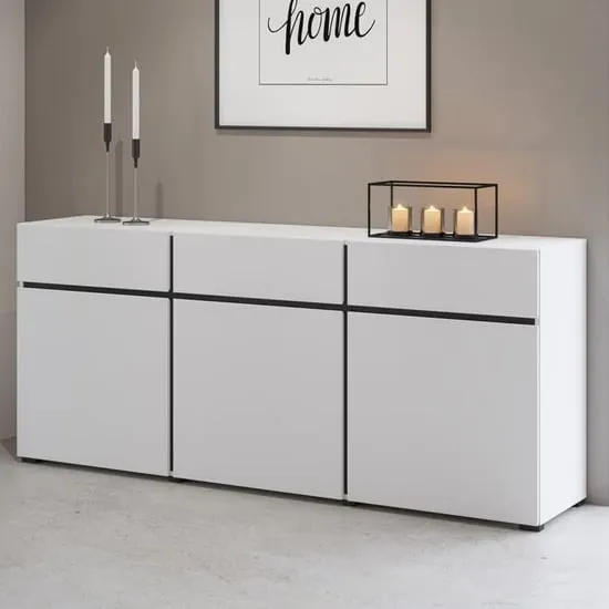 Kodak Sideboard with 3 Doors 3 Drawers - White