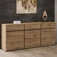 Kodak Sideboard with 3 Doors 3 Drawers - Wotan Oak