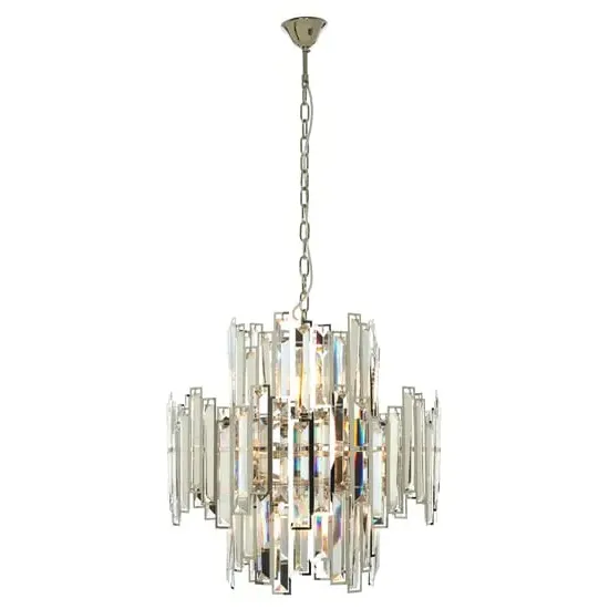 Kodak Small Crystal Chandelier Ceiling Light - Silver image