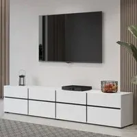 Kodak TV Stand with Storage - White, Laminated Board