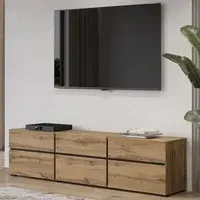 Kodak TV Stand with Storage - Wotan Oak, Laminated Board