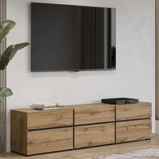 Kodak TV Stand with Storage - Wotan Oak, Laminated Board