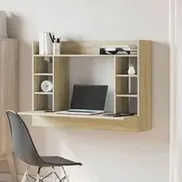 Kodak Wall Mounted Laptop Desk with Storage - Sonoma Oak