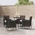 Kodi 5-Piece Garden Bistro Set with Cushions - Black, Rattan