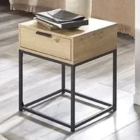 Kodiak Medium Bedside Cabinet with Drawer - Oak, Wood