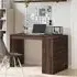 Kokomo Laptop Desk with 4 Shelves - Brown Oak, Engineered Wood
