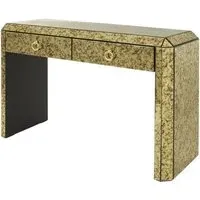 Koma Mirrored Console Table with 2 Drawers - Gold