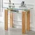 Kontrast Glass Console Table with Undershelf - Oak
