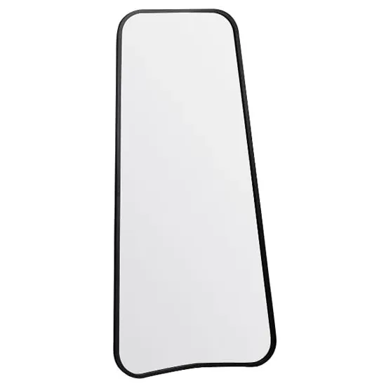 Koran Large Curved Mirror - Black, Metal