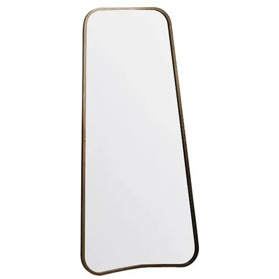Koran Large Curved Mirror - Gold, Metal