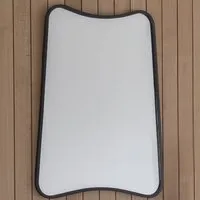 Koran Small Curved Mirror - Black, Metal alternate view