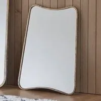 Koran Small Curved Mirror - Gold, Metal