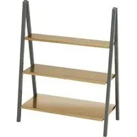 Koura Metal 3 Tier Shelving Unit - Gold, Grey