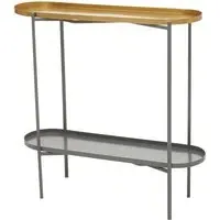 Koura Metal Console Table - Gold, Grey