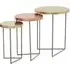 Koura Metal Nest of 3 Tables - Gold, Grey