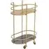 Koura Metal Rolling Drinks Trolley - Gold, Grey