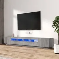 Krakow Small TV Stand with LED - Grey Sonoma