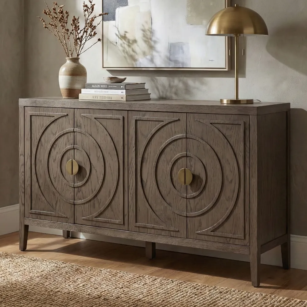 Kramis 4-Door Sideboard - Vintage Brown, Wood product