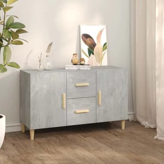Krefeld Sideboard with Storage - Concrete Effect, Engineered Wood