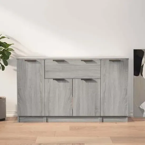 Krefeld Sideboard with Storage - Grey, Engineered Wood