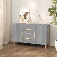 Krefeld Sideboard with Storage - Grey, Engineered Wood