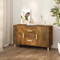 Krefeld Sideboard with Storage - Smoked Oak, Engineered Wood