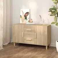 Krefeld Sideboard with Storage - Sonoma Oak, Engineered Wood