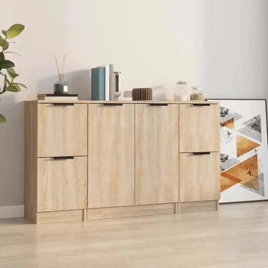 Krefeld Sideboard with Storage - Sonoma Oak, Engineered Wood