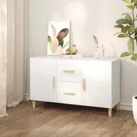Krefeld Sideboard with Storage - White, Engineered Wood