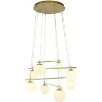 Kris Cross 8 Light Ceiling Pendant Light - Gold