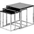 Krystal Set of 3 Nesting Tables - Black Gloss, Chrome