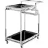 Kurhah 2 Tier Drinks Trolley with Wine Holders - Black, Steel